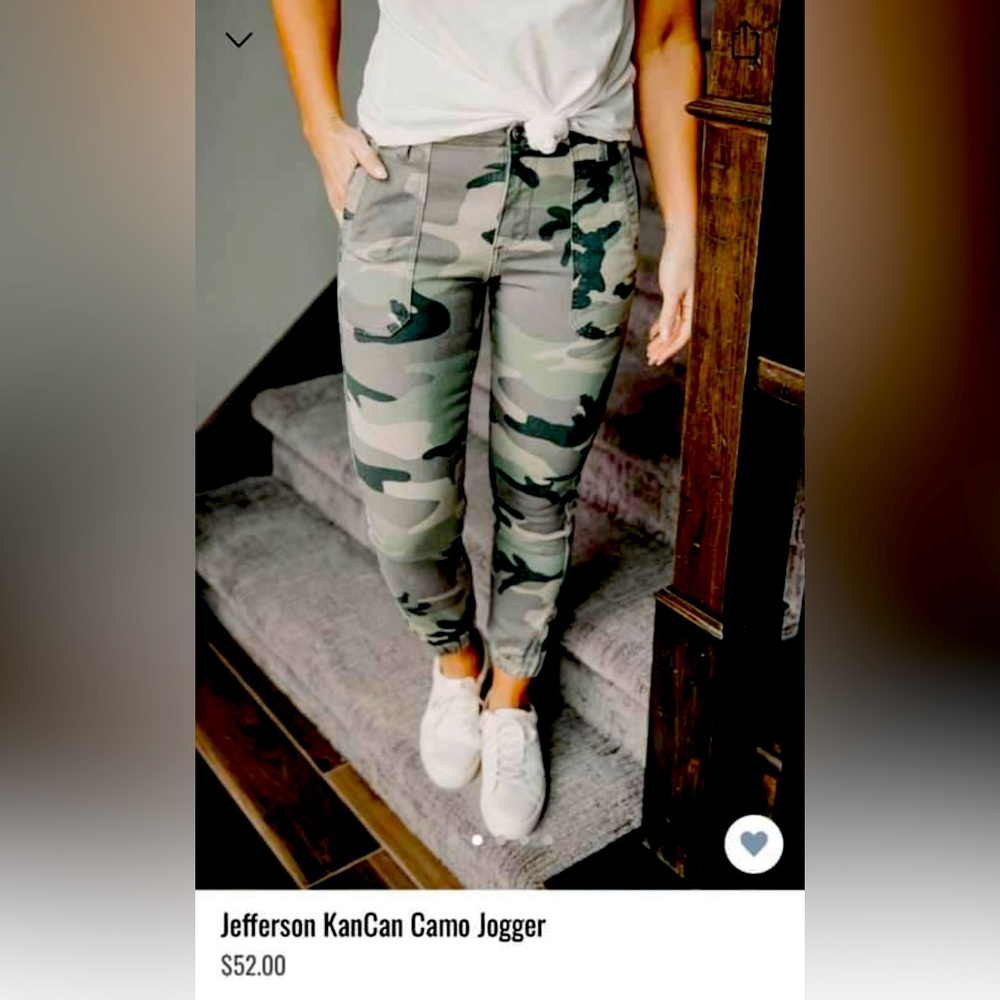 KanCan Camo Joggers